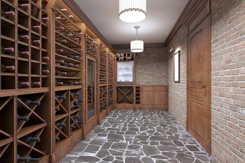 Finished basement and wine cellar